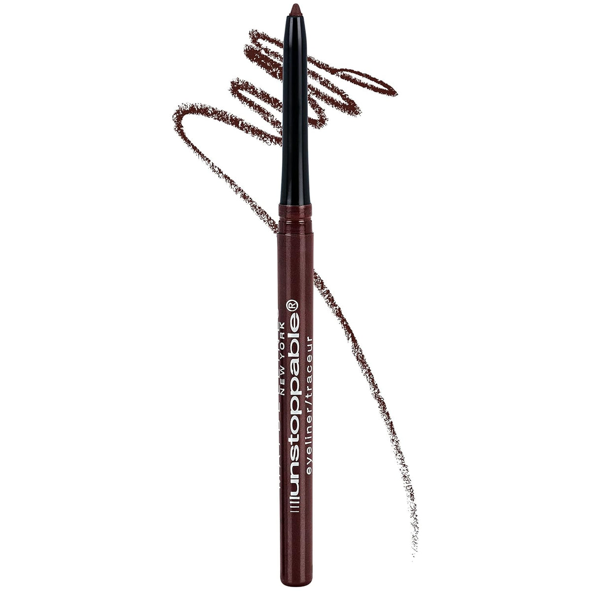 Maybelline Unstoppable Waterproof Mechanical Brown Eyeliner Pencil, Easy to Apply, Smooth Glide, Up