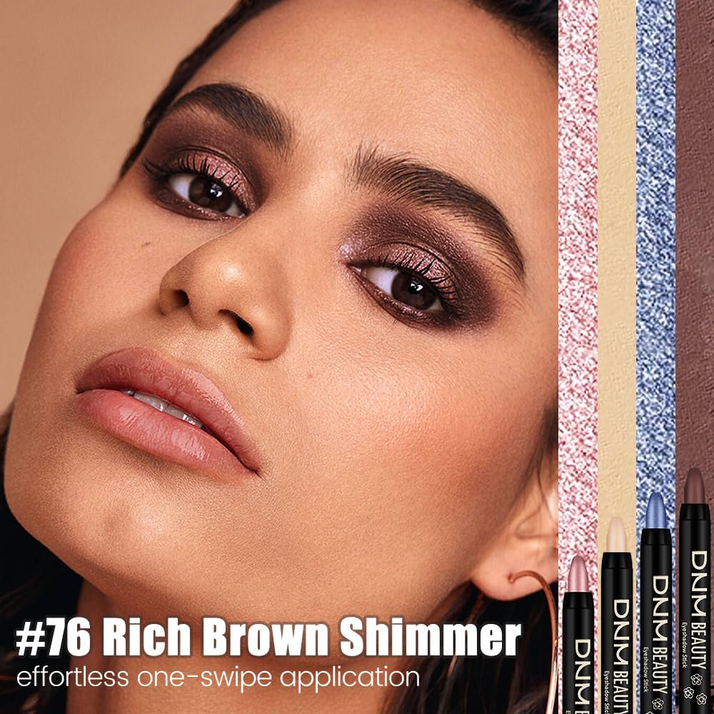 Kaely Cream Eye Shadow Sticks, Rich Brown Shimmer Eyeliner Pencil Eyeshadow Palette Makeup, Eye