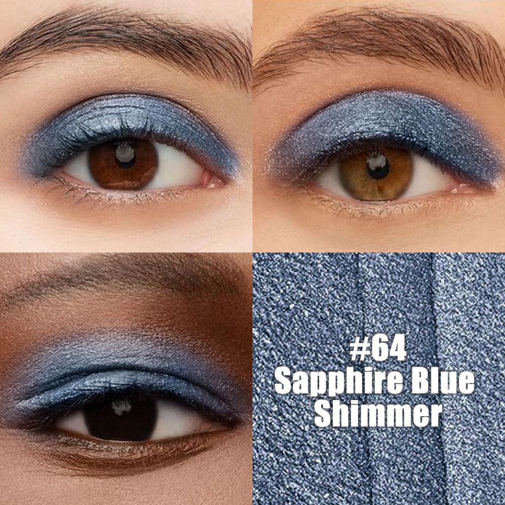 Kaely Cream Eye Shadow Sticks, Sapphire Blue Shimmer Eyeliner Pencil Eyeshadow Palette Makeup, Eye