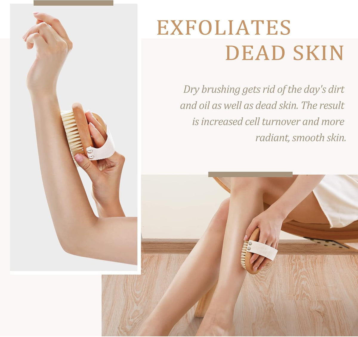 SURDOCA Dry Brush, Body Exfoliating Scrubber, Bath Shower Brushes for Improve Circulation