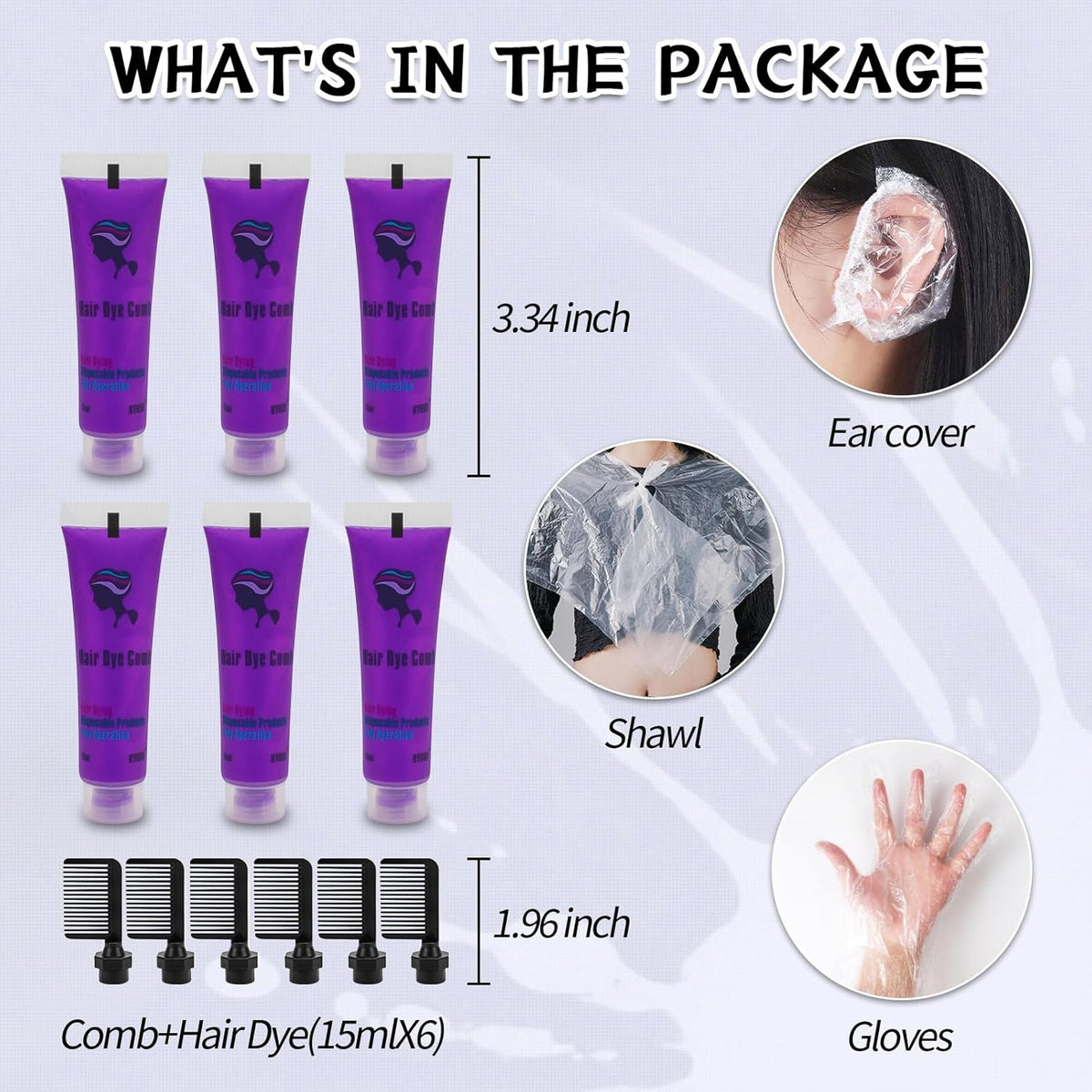 Byhoo Purple Temporary Hair Color Dye for Dark Hair, 90 ml, Cream Format, Fashionable Color