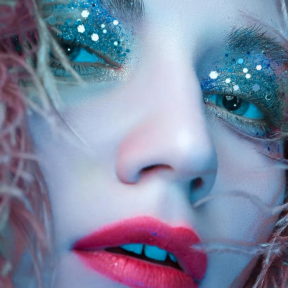 DAGEDA Body Glitter Gel, Face Glitters Body Gel Sequins Shimmer Liquid Eyeshadow, Chunky Glitter