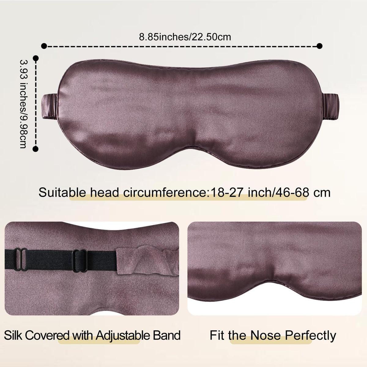 ZIMASILK Adjustable 100% 22 Momme Mulberry Silk Sleep Mask for Sleeping, Filled with Premium