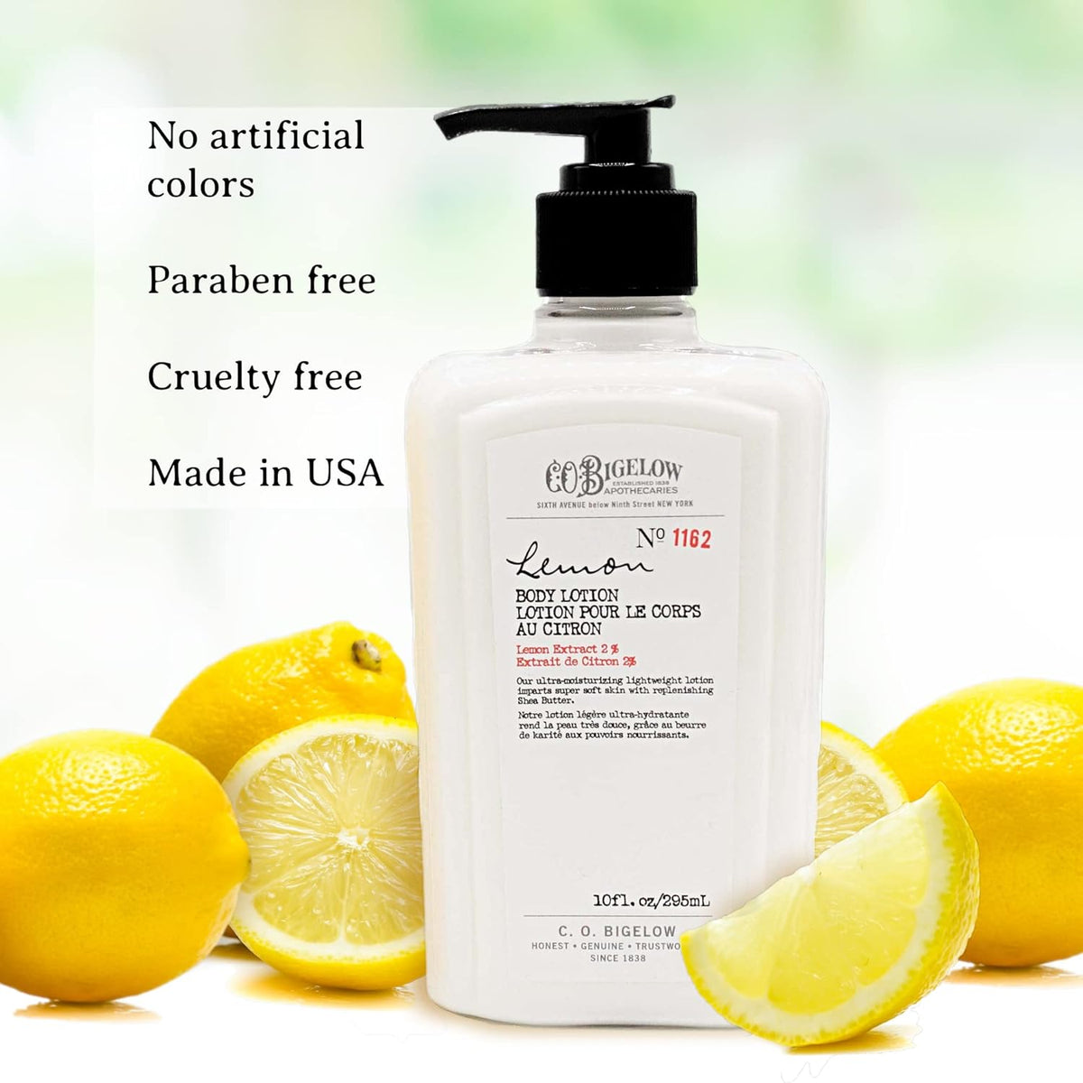 C.O. Bigelow Lemon Body Lotion, Moisturizing Body Lotion for Dry Skin with Shea Butter & Lemon