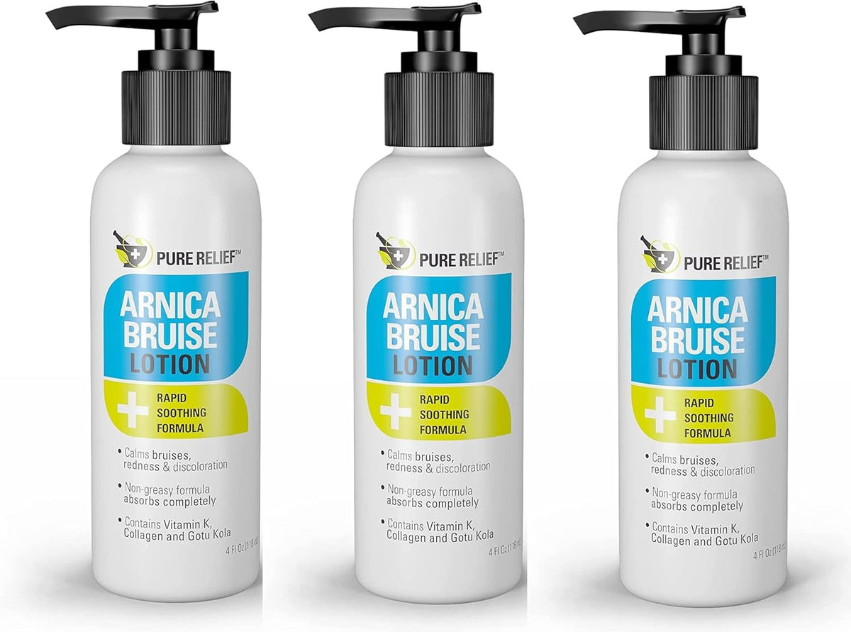 Arnica Bruise Relief Lotion for Bruising, Swelling, & Discoloration On Skin, Natural Skin Care
