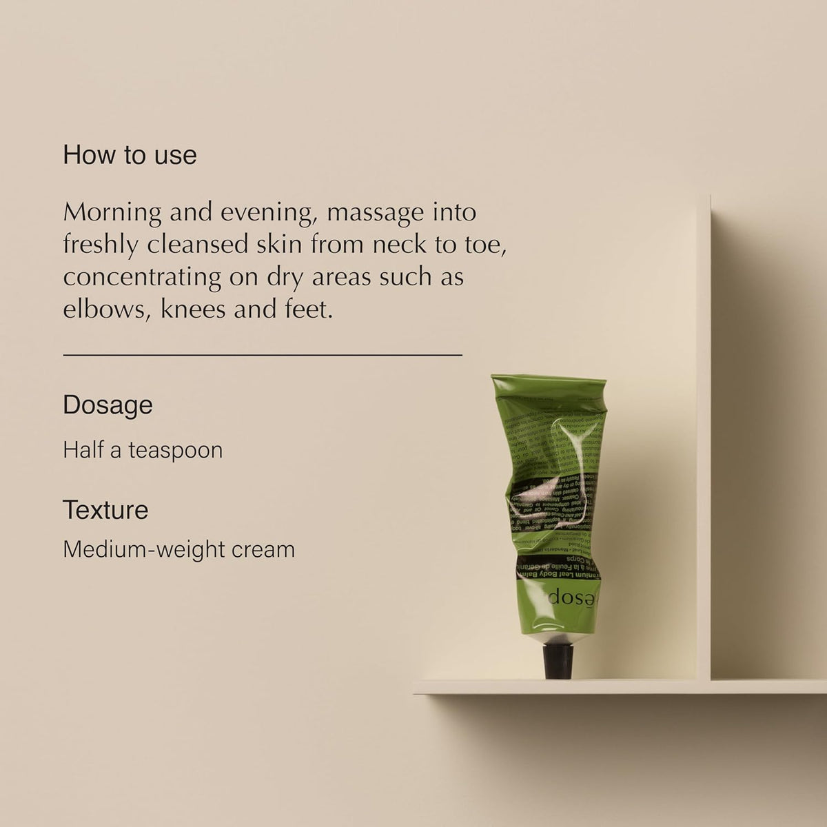 Aesop Geranium Leaf Travel Body Balm | Soften and Hydrate Skin with Nut Oils, Geranium Leaf and