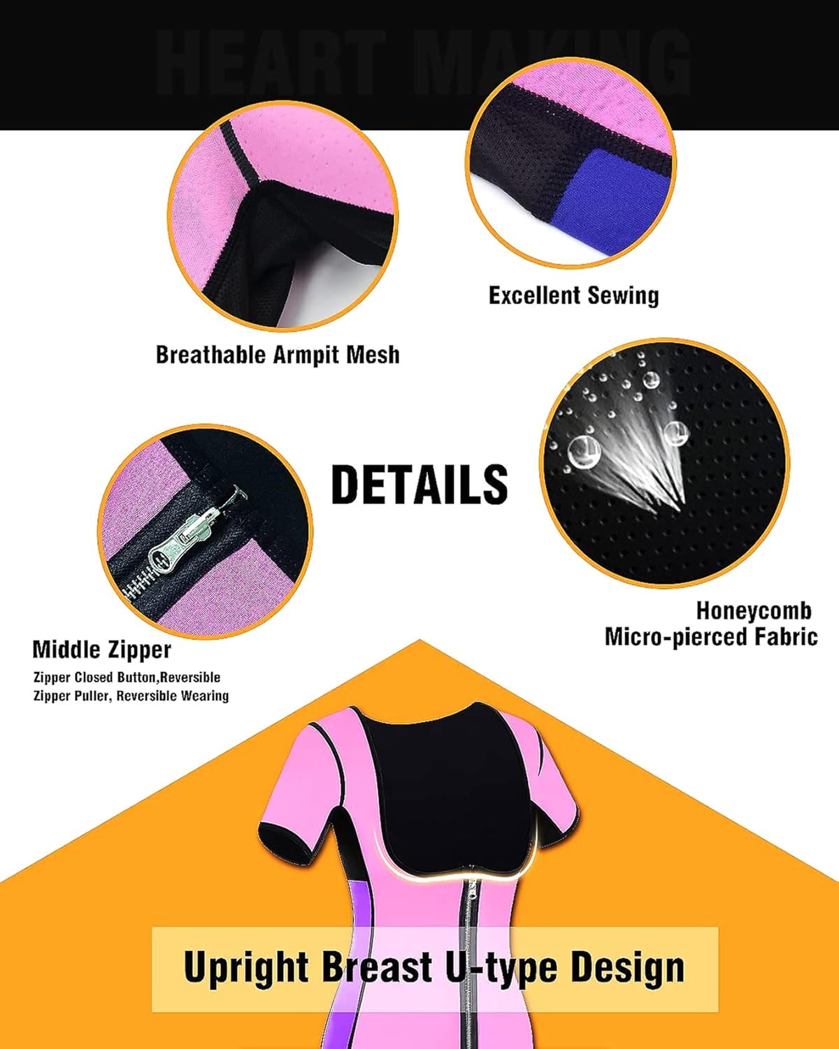 NonEcho Women Sauna Body Shaper Sweat Suit Sleeve Spa Cami Hot Neoprene Slimming Workout Vest Waist