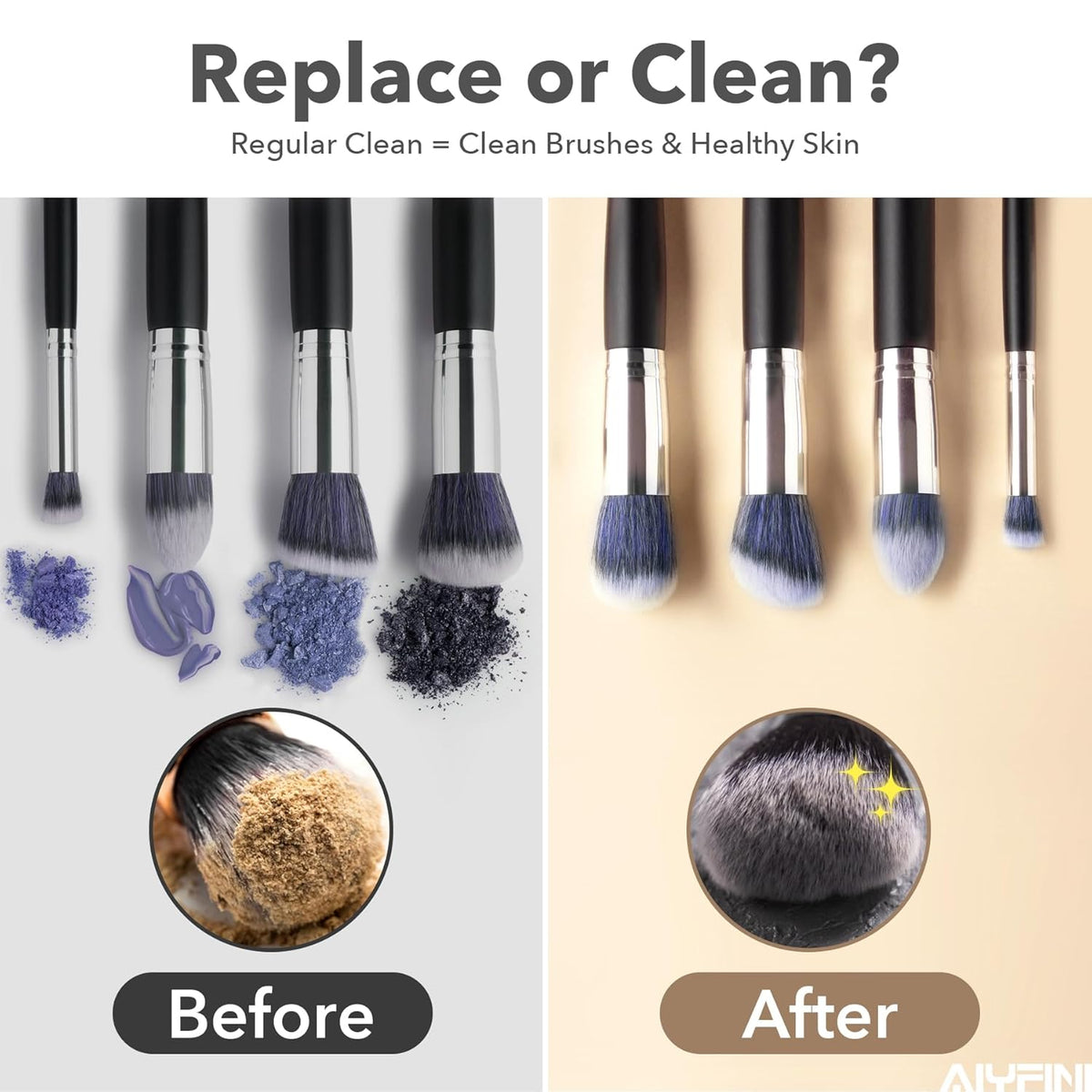 Alyfini Makeup Brush Cleaner Machine-Professional Electric Make up Brushes Cleaner Cleanser