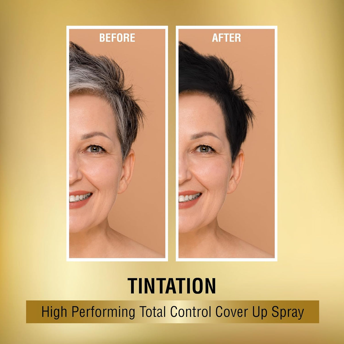 RED by Kiss 1.5OZ. Tintation Temporary Hair Color Spray, Instant Gray Root Cover Up