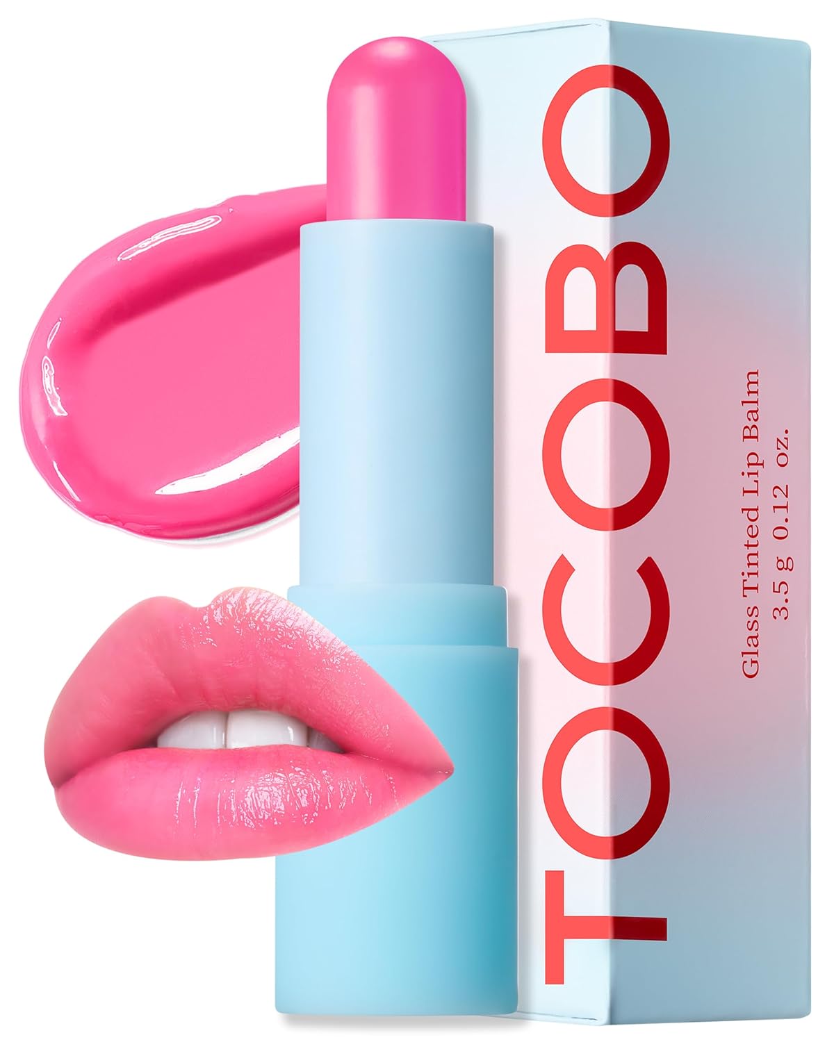 TOCOBO Glass Tinted Lip Balm 012 Better Pink – Vegan Korean Lip Care for Deep Hydration - Tinted
