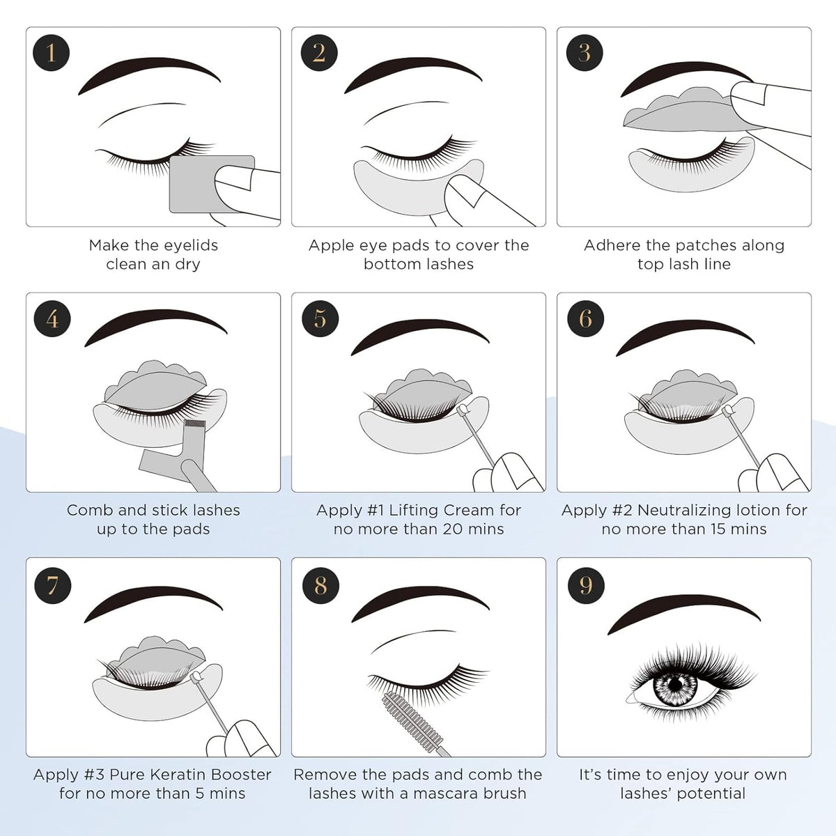 LASHVIEW Lash Lift Kit,Lash Lift,Professional Eyelash Perm Kit,Liquid Set,Semi-Permanent,Curling