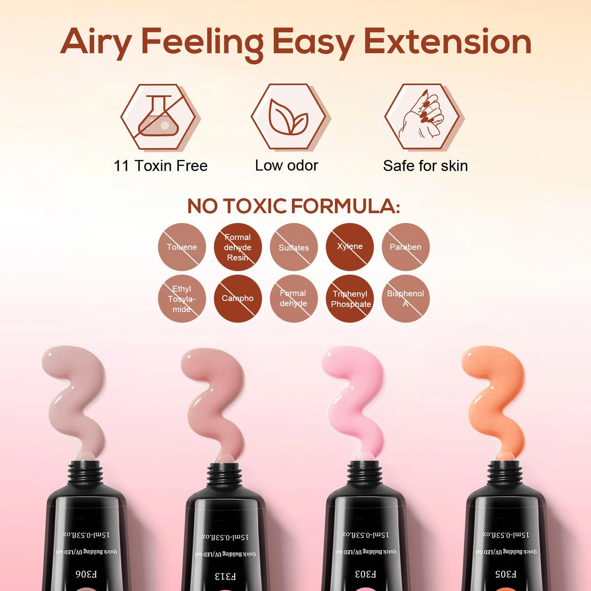 JEWHITENY Poly Extension Gel Kit With 48W LED Nail Lamp 14 Colors Builder Extension Gel All-in-One
