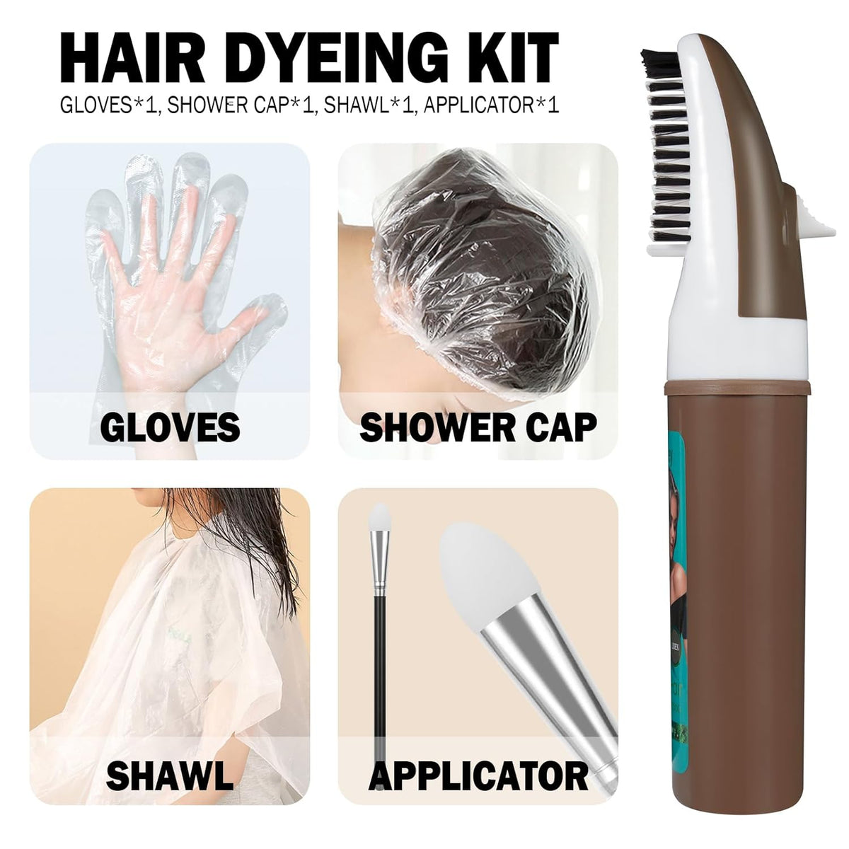 Linen Hair Dye Shampoo,Hair Dye,Hair Color Shampoo,Champu Para Canas 4 in 1 Semi-Permanent Gray
