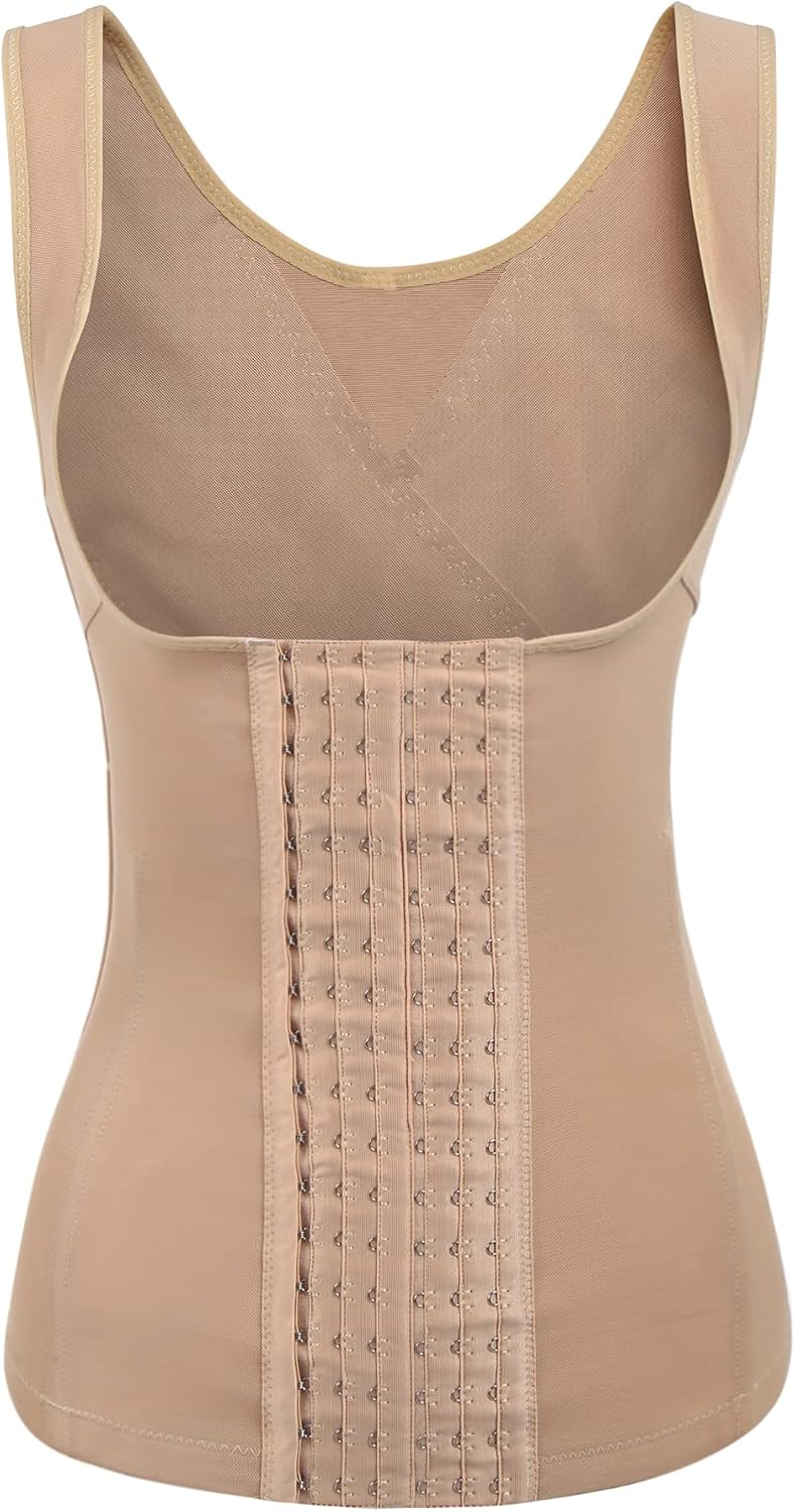 Evanhome Women's Waist Trainer Cincher Underbust Corset Vest Steel Boned Hourglass Body Shaper With