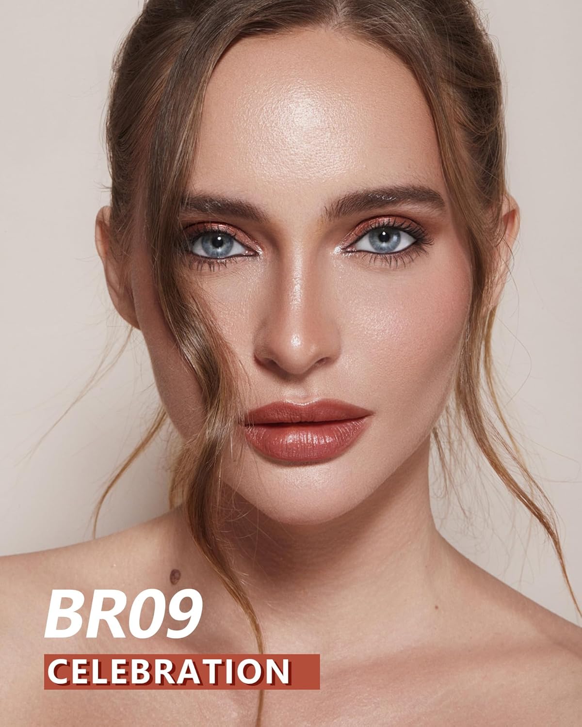 MAKI YIKA Metallic Lipsticks Long Lasting Brown Lipstick for Women, High Shine Glitter Lipstick No