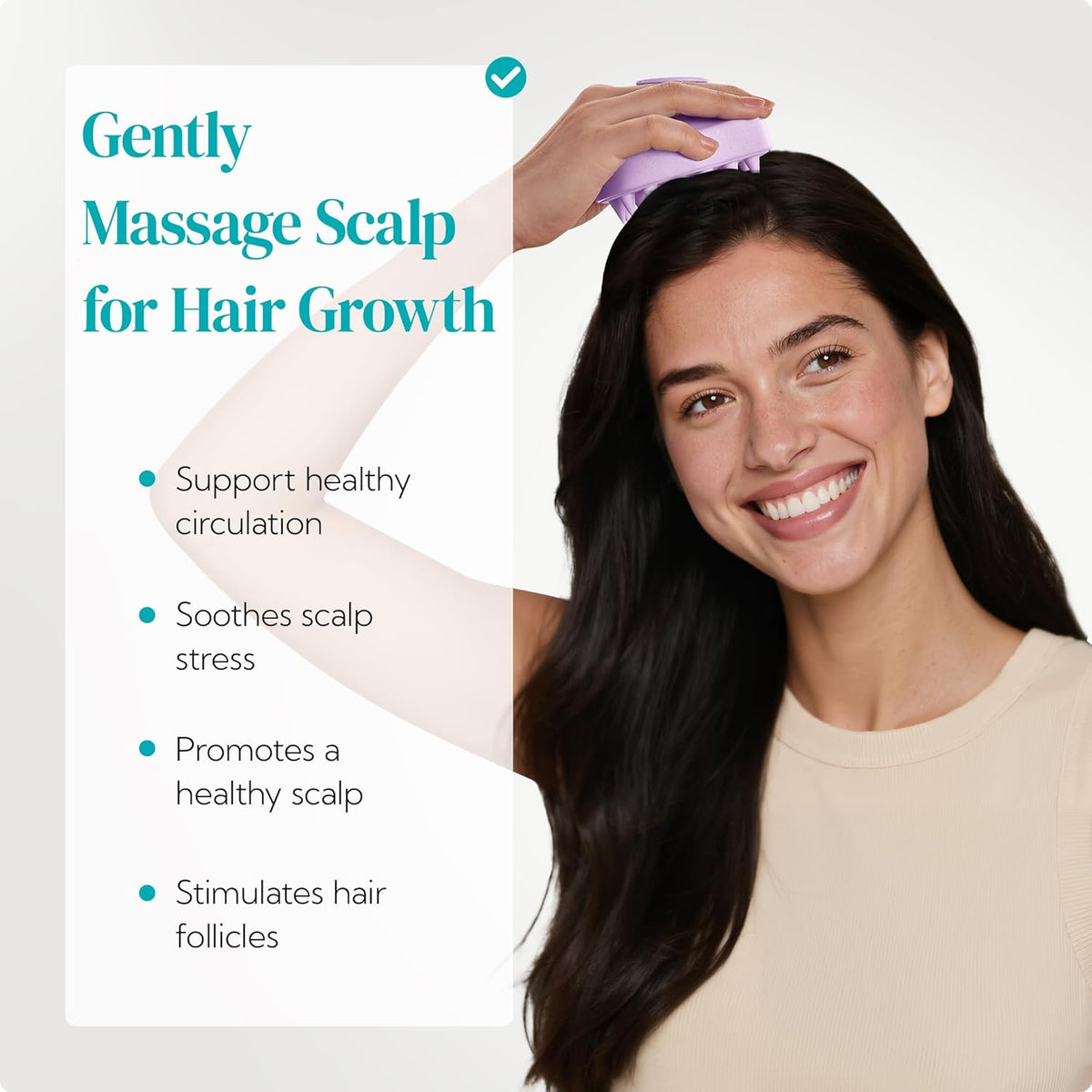 HEETA Scalp Massager 2 Pack for Hair Growth, Soft Silicone Bristles to Remove Dandruff and Relieve