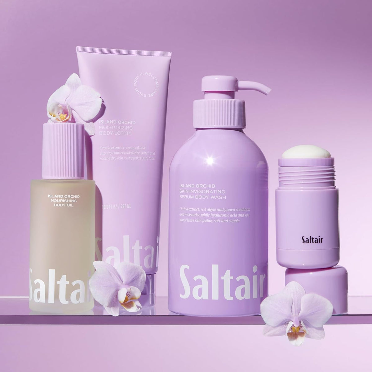 Saltair Body Oil. Luxurious Island Orchid After Shower and Bath Oil Moisturizer for Women.