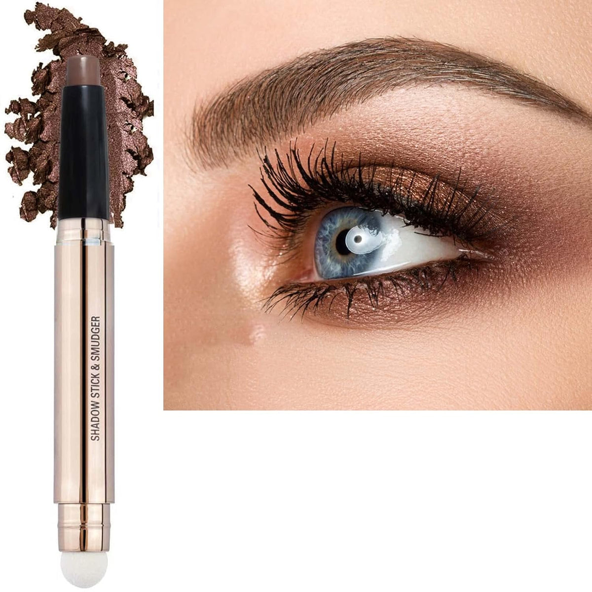 Brown Eyeshadow Stick Makeup, Highlighter Matte Cream Eye Shadow Pencil, Waterproof Hypoallergenic