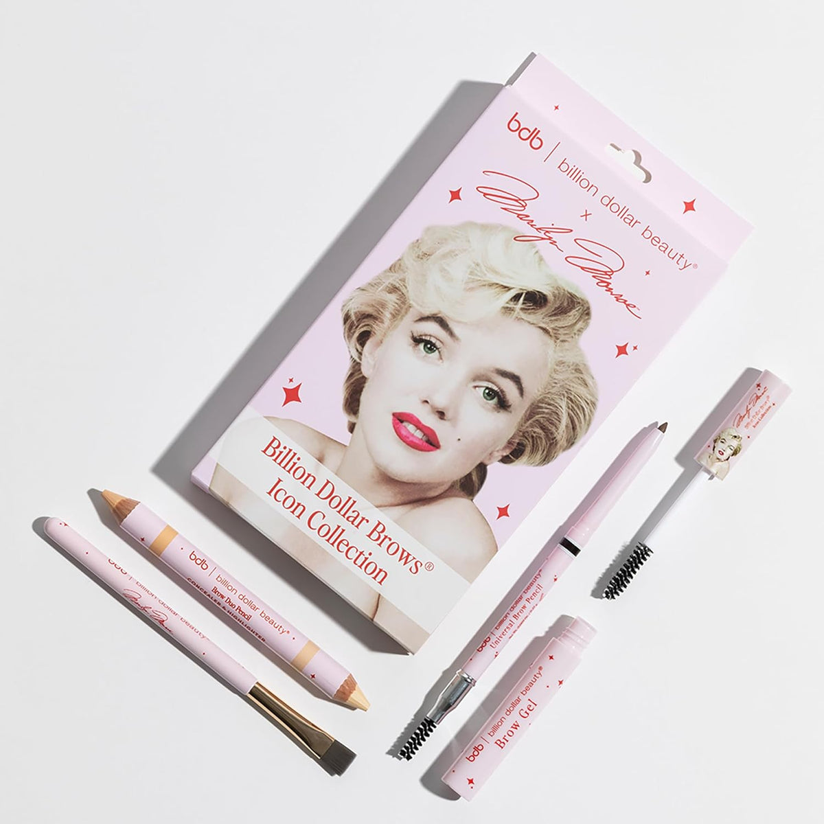 bdb Marilyn Monroe Universal Eyebrow Pencil - Precision Tip & Spoolie, Waterproof, Define Shape &