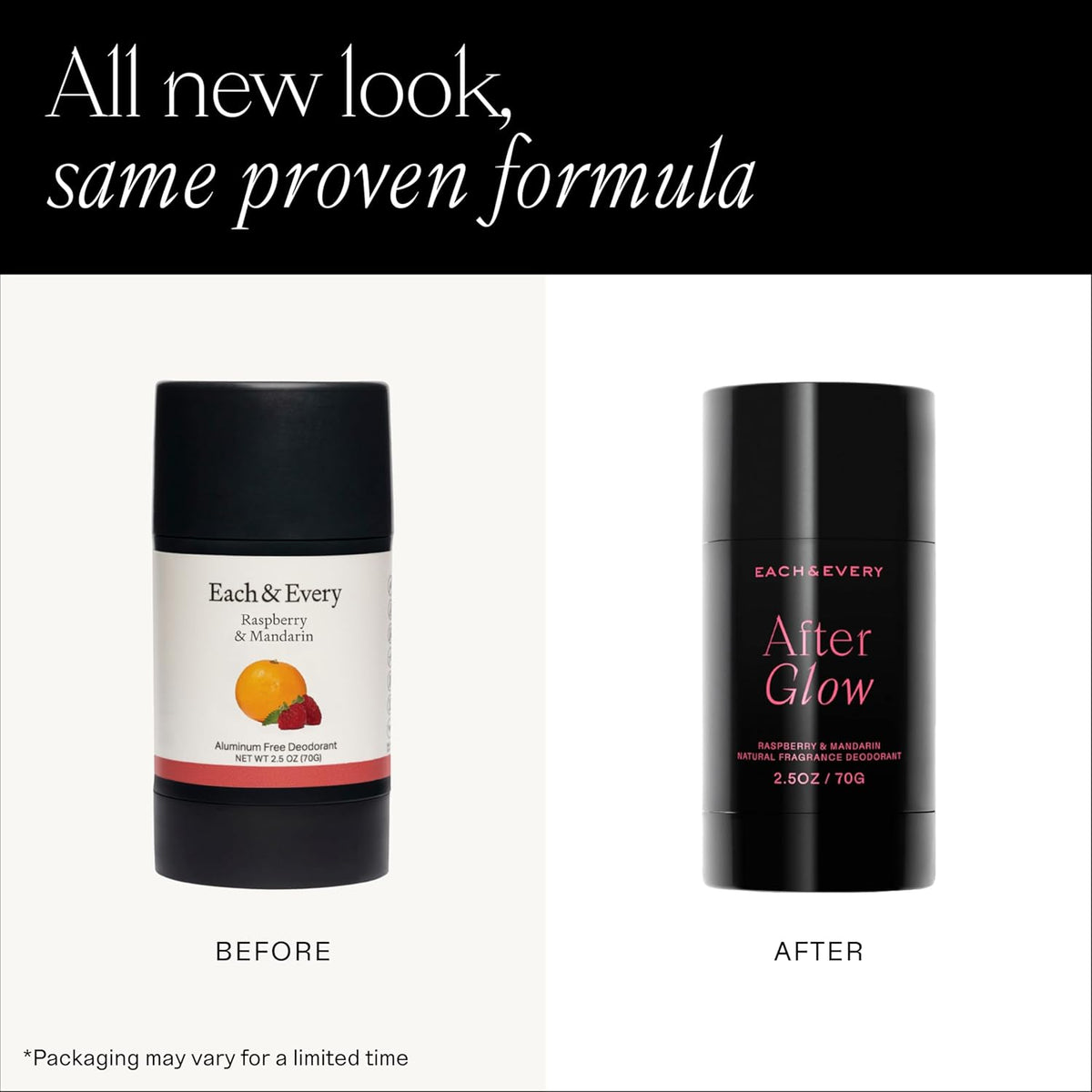 Each & Every Aluminum Free Deodorant for Women & Men, Raspberry & Mandarin - All Natural Deodorant