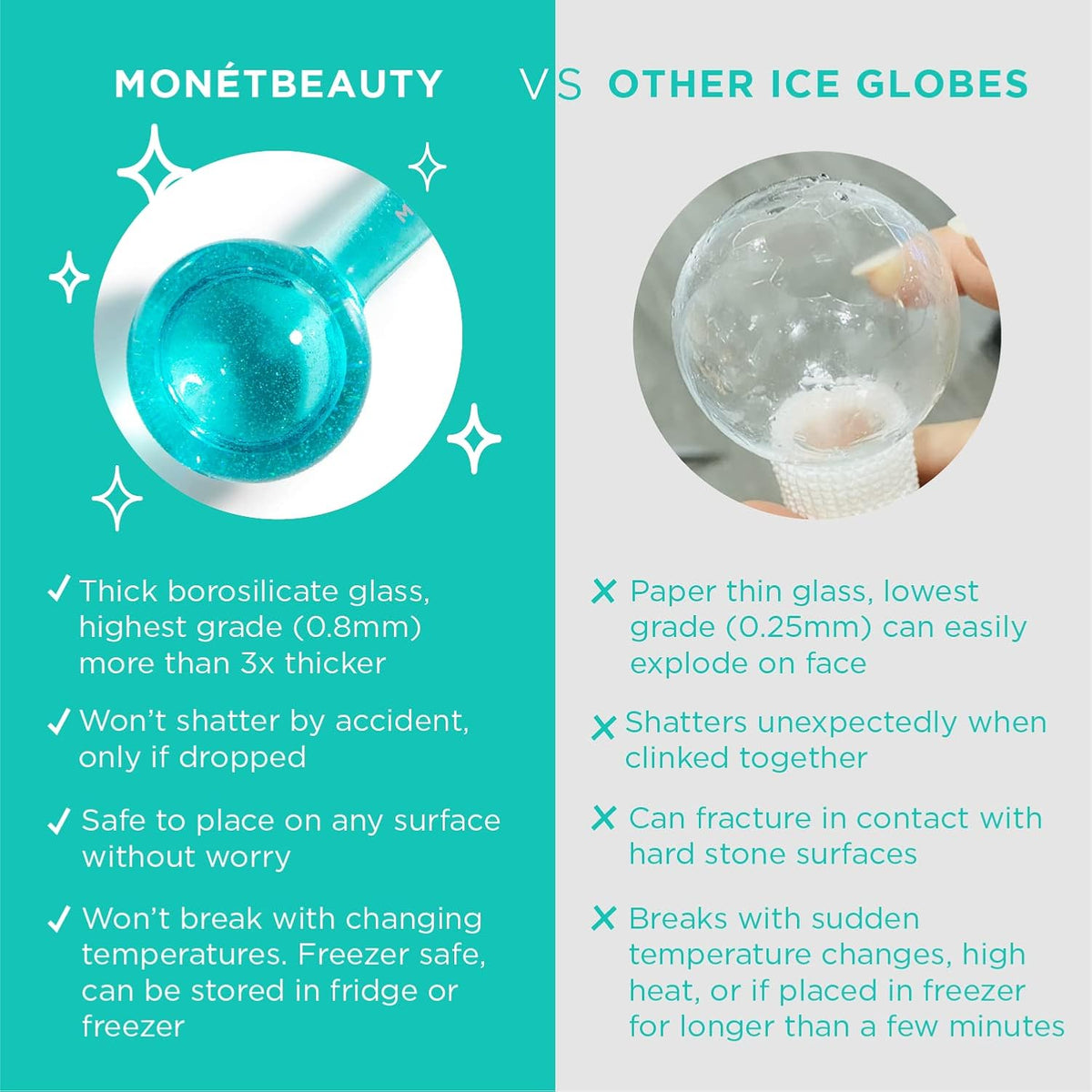 Ice Globes for Face, Freezer Safe and Highly Effective Facial Globes for Daily Beauty Routines