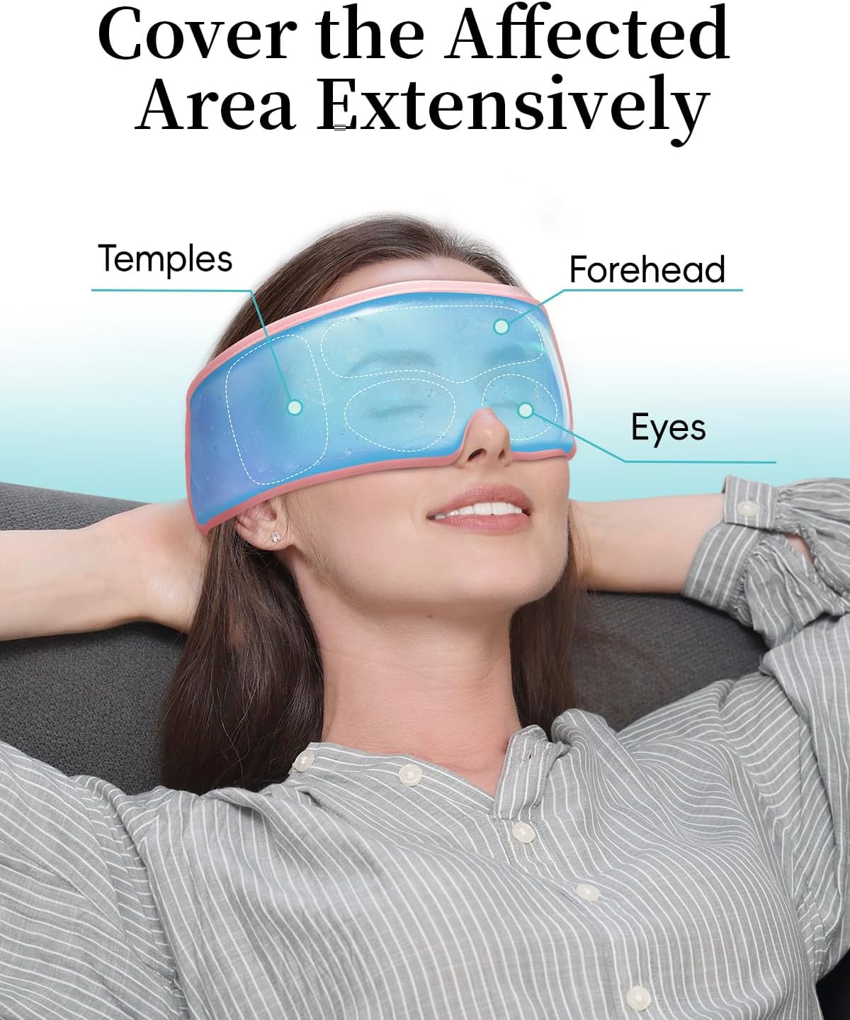 Cooling Eye Mask for Puffy Eyes, Headache and Migraine Relief Gel Eye Mask, for Headache