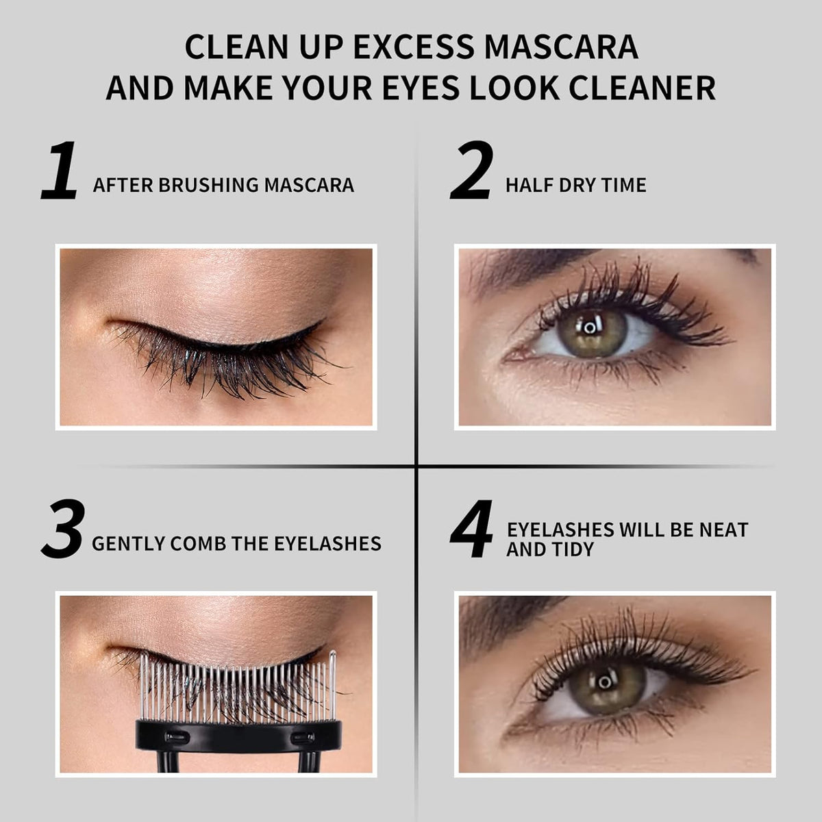 Eyelash Comb Eyebrow Brush DUcare Eyelash Separator Mascara Applicator Eyelash Definer With Comb