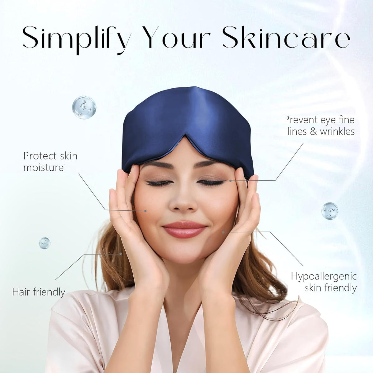 ZIMASILK 100% 22 Momme Mulberry Silk Sleep Mask - Full Silk Filled, Ultra-Soft & Breathable