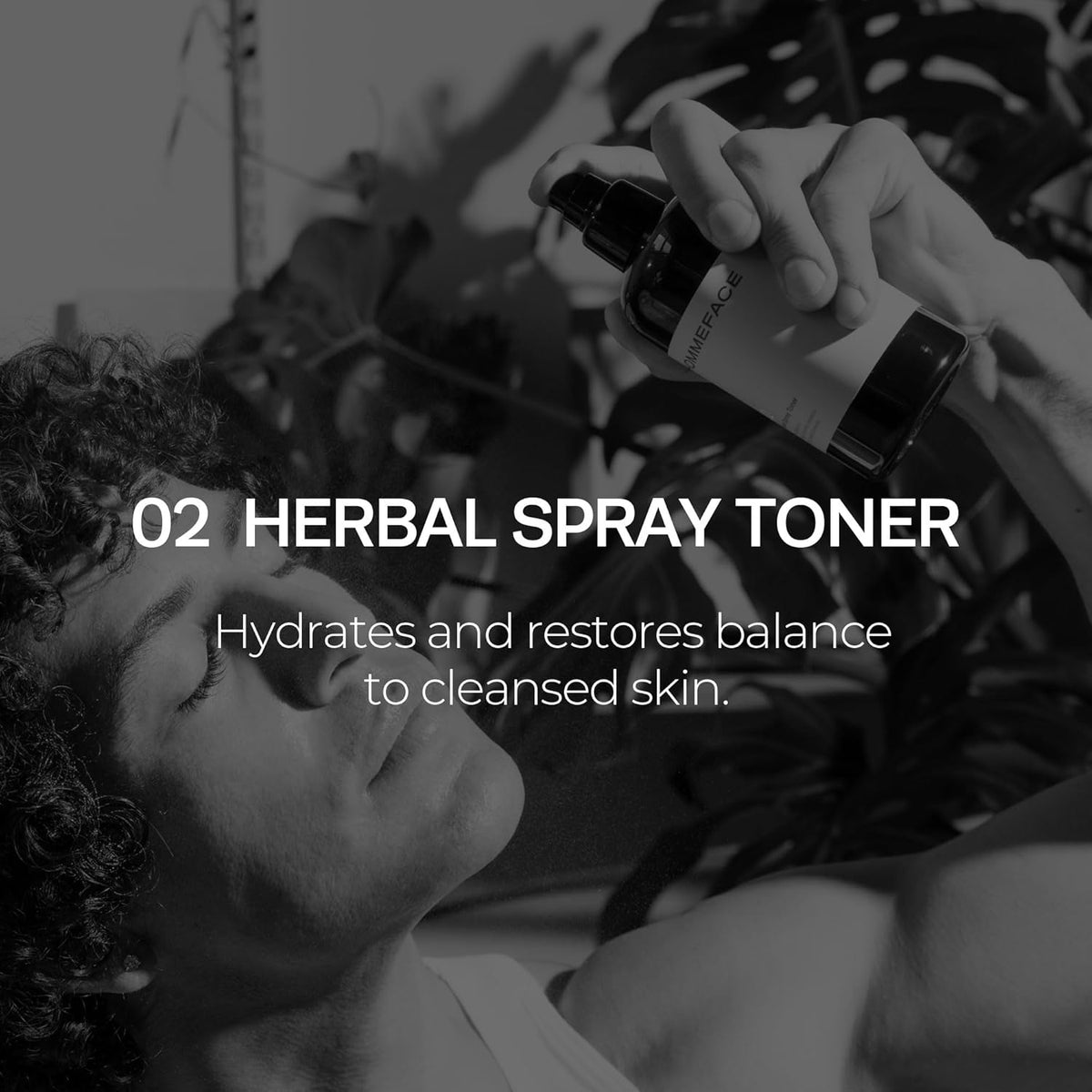 HommeFace Men’s Daily Trio 3-Step Daily Routine Set with Face Wash, Herbal Spray Toner &