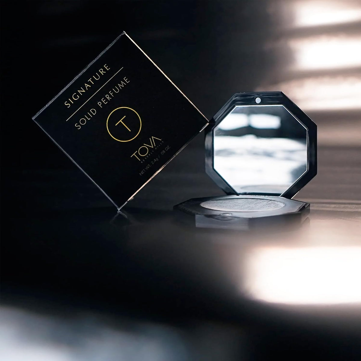 Tova Signature Solid Perfume Compact – Pocket Perfume Dab-On for Women – Bergamot Jasmine Musk