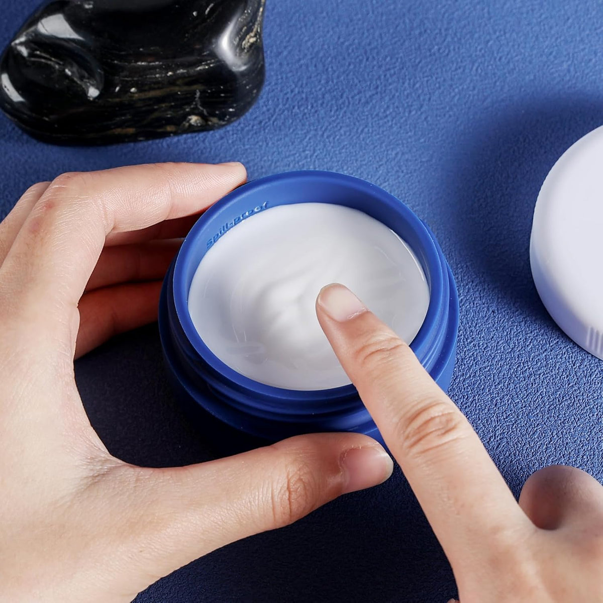 Travel Containers for Toiletries, Silicone Cream Jars BPA-Free, Leak-proof 1.35oz Travel Size