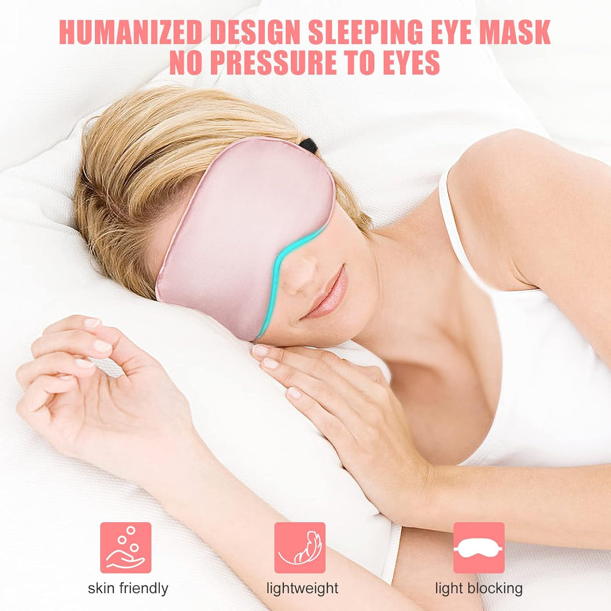 Cooling Eye Mask for Sleeping, Silk Sleep Mask w/Gel Eye Mask, Heated Eye Masks, Blindfold Eye