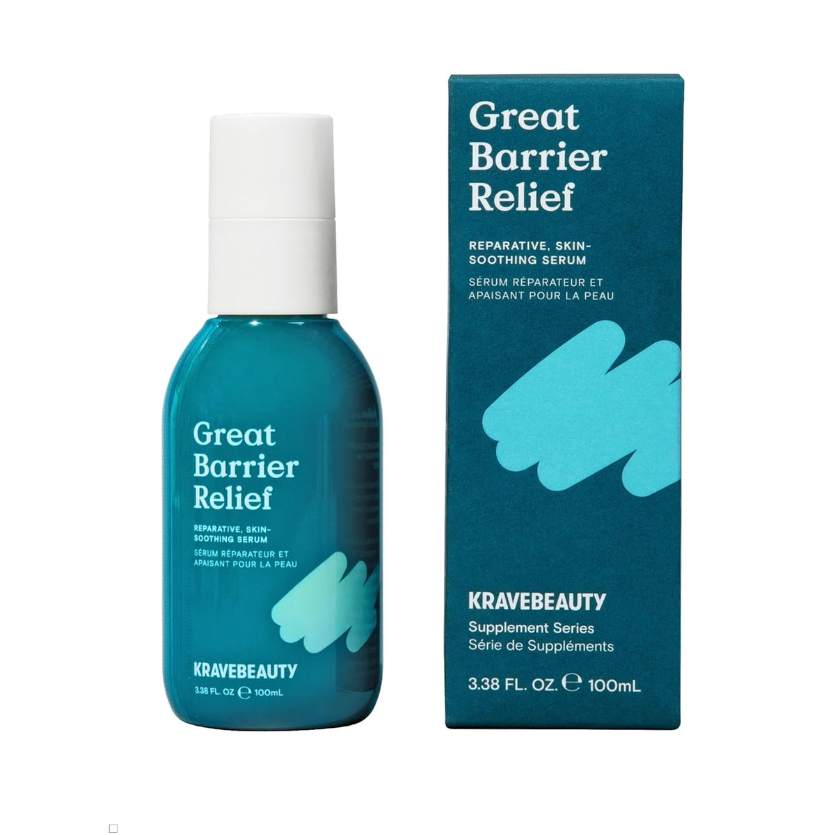 KraveBeauty Jumbo Great Barrier Relief, Soothing Skin Barrier Repair Serum, Contains Tamanu Oil to