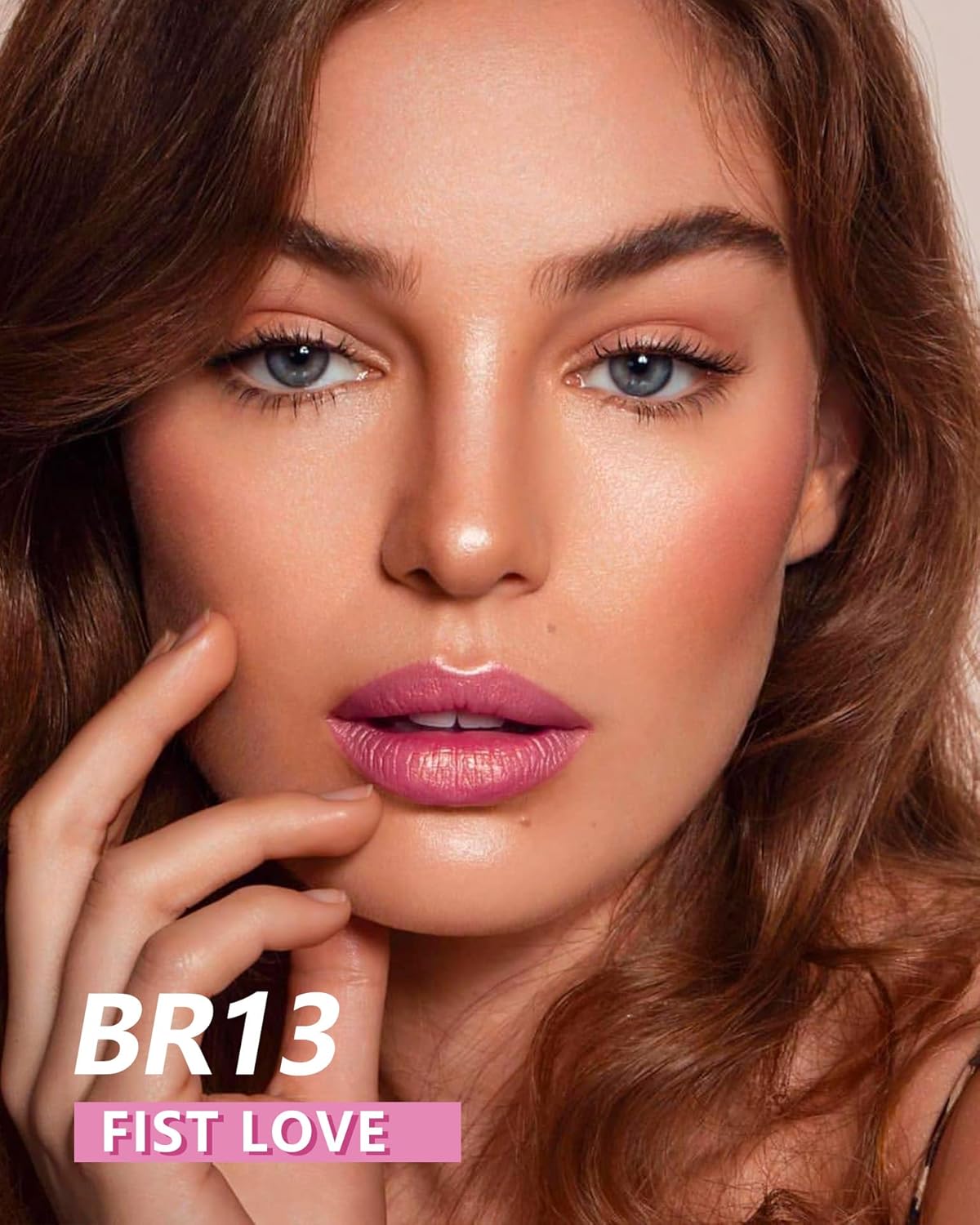 MAKI YIKA Pink Lipstick for Women Metallic Lipsticks Glitter Long Lasting Lipstick No Smudge No