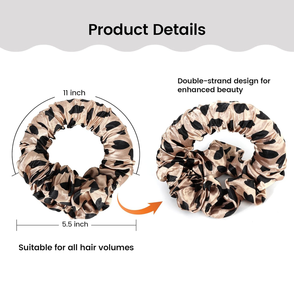 2 Pack Heatless Curling Scrunchie, Heatless Hair Curler Overnight to Sleep In, No Heat Curls for