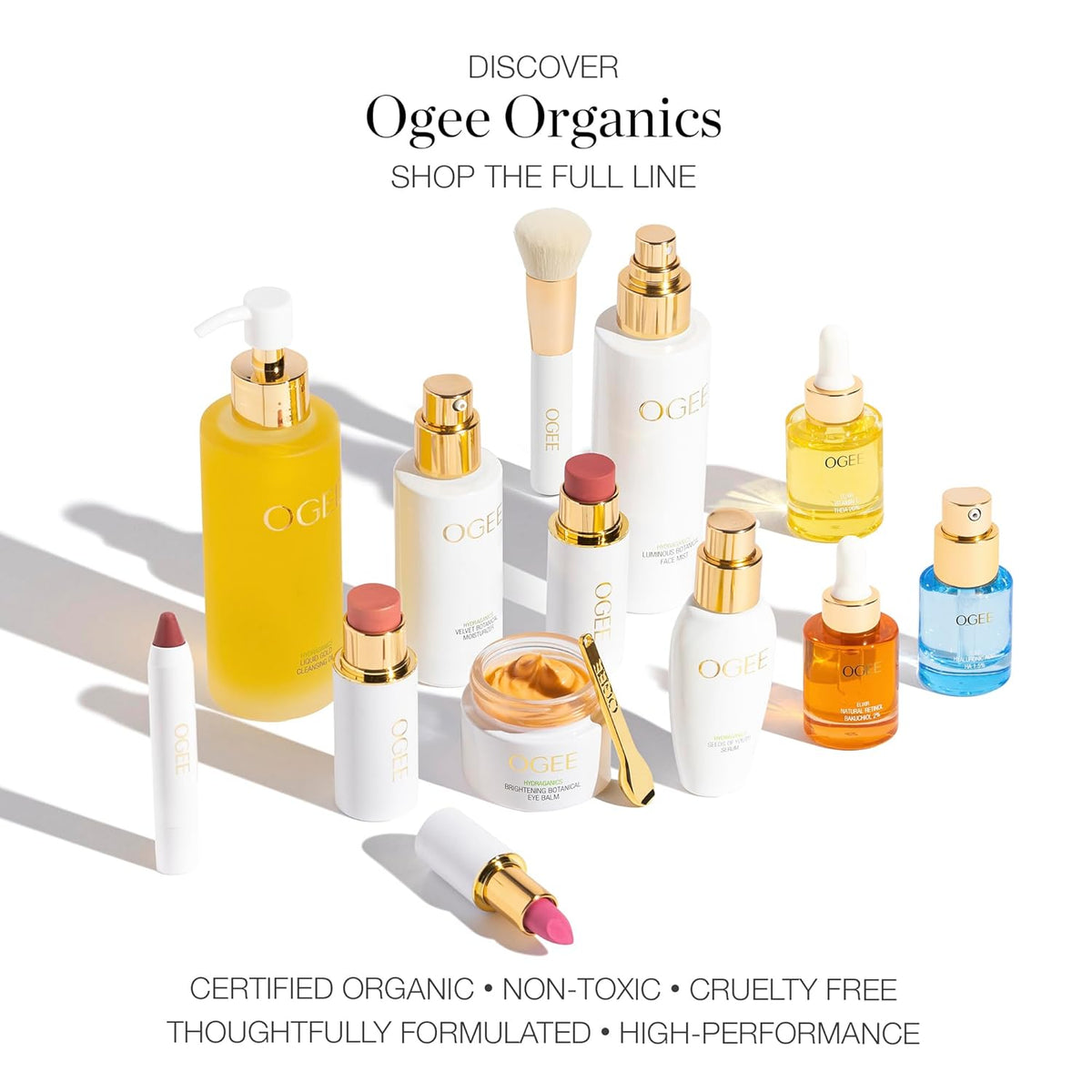 Ogee Full Bloom Sculpted Lipstick (Amnesia - Blackberry Mauve) - Long Lasting Organic Lipstick with