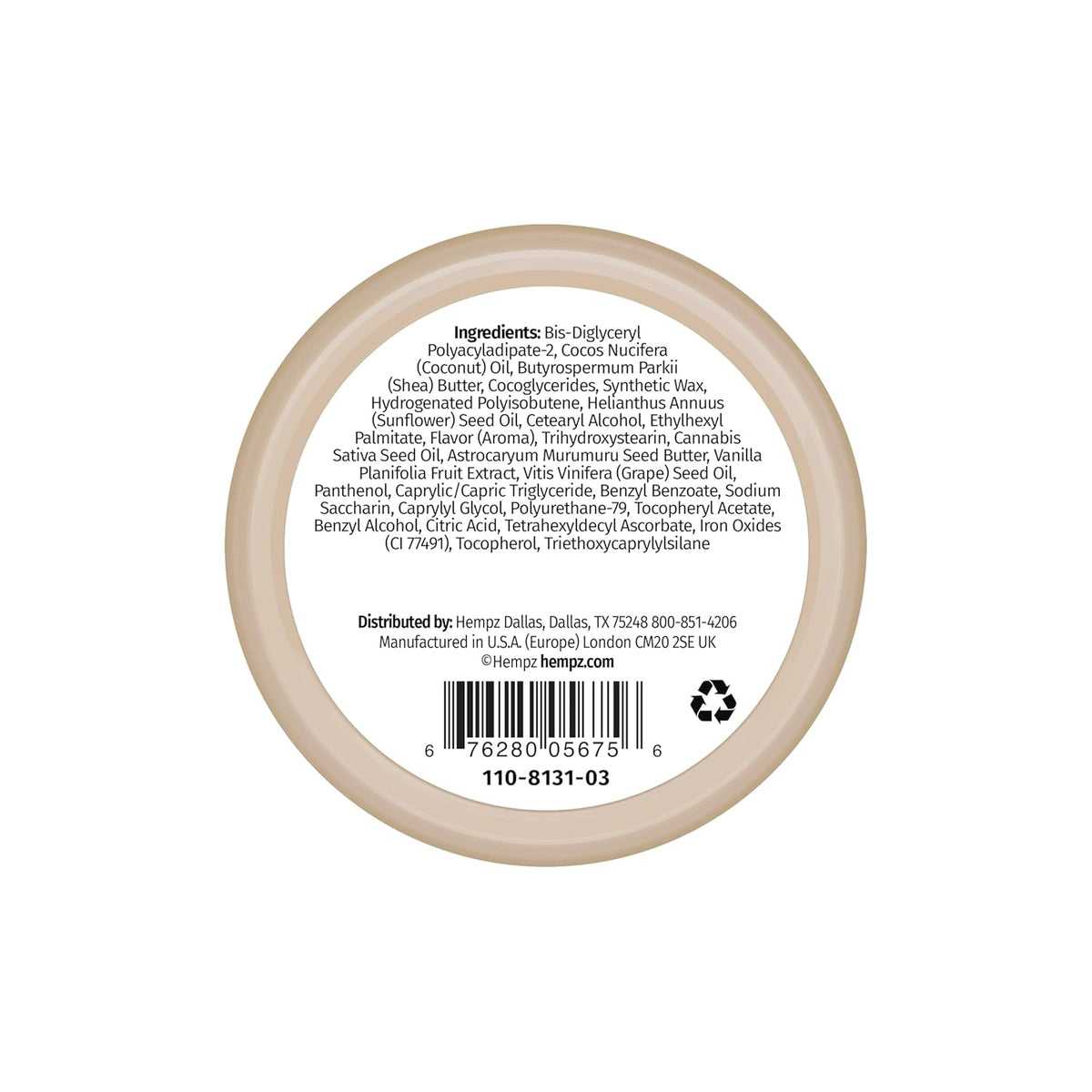 Hempz Hydrating Lip Sleeping Mask - Whipped Vanilla (.95 Oz.) | Overnight Hydrating Lip Balm for