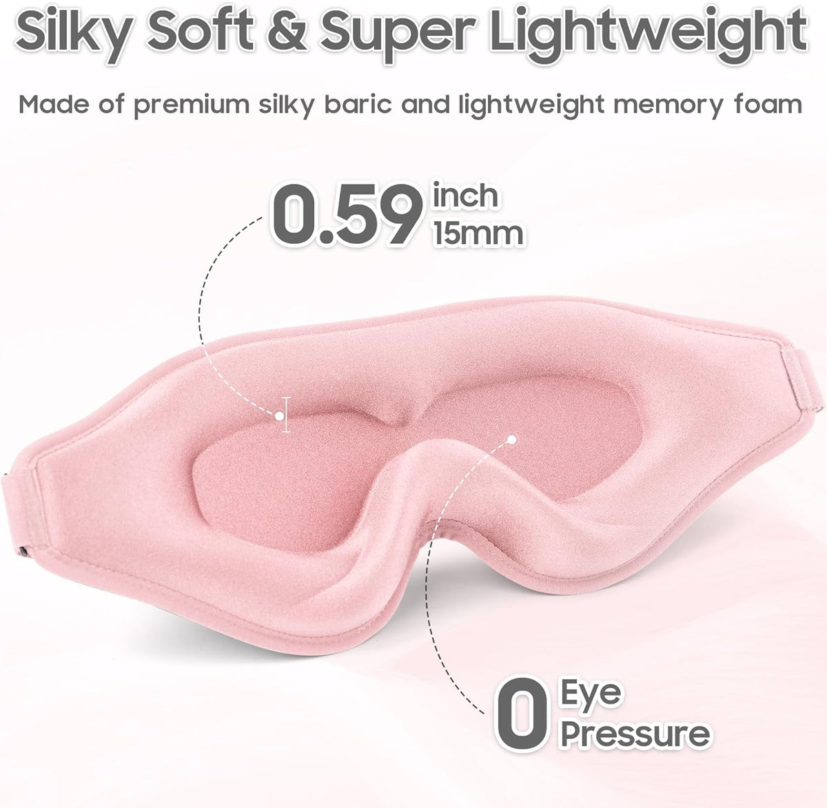 Sleep Mask - Total Blackout 3D Sleeping Mask, Super Lightweight & Silky Soft Eye Mask for Sleeping