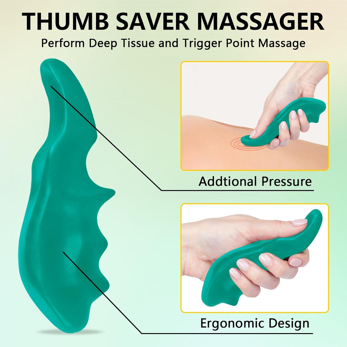 Sore Muscle Massage Oil for Massage Therapy, with Massage Roller Ball & Thumb Saver Massager, Body