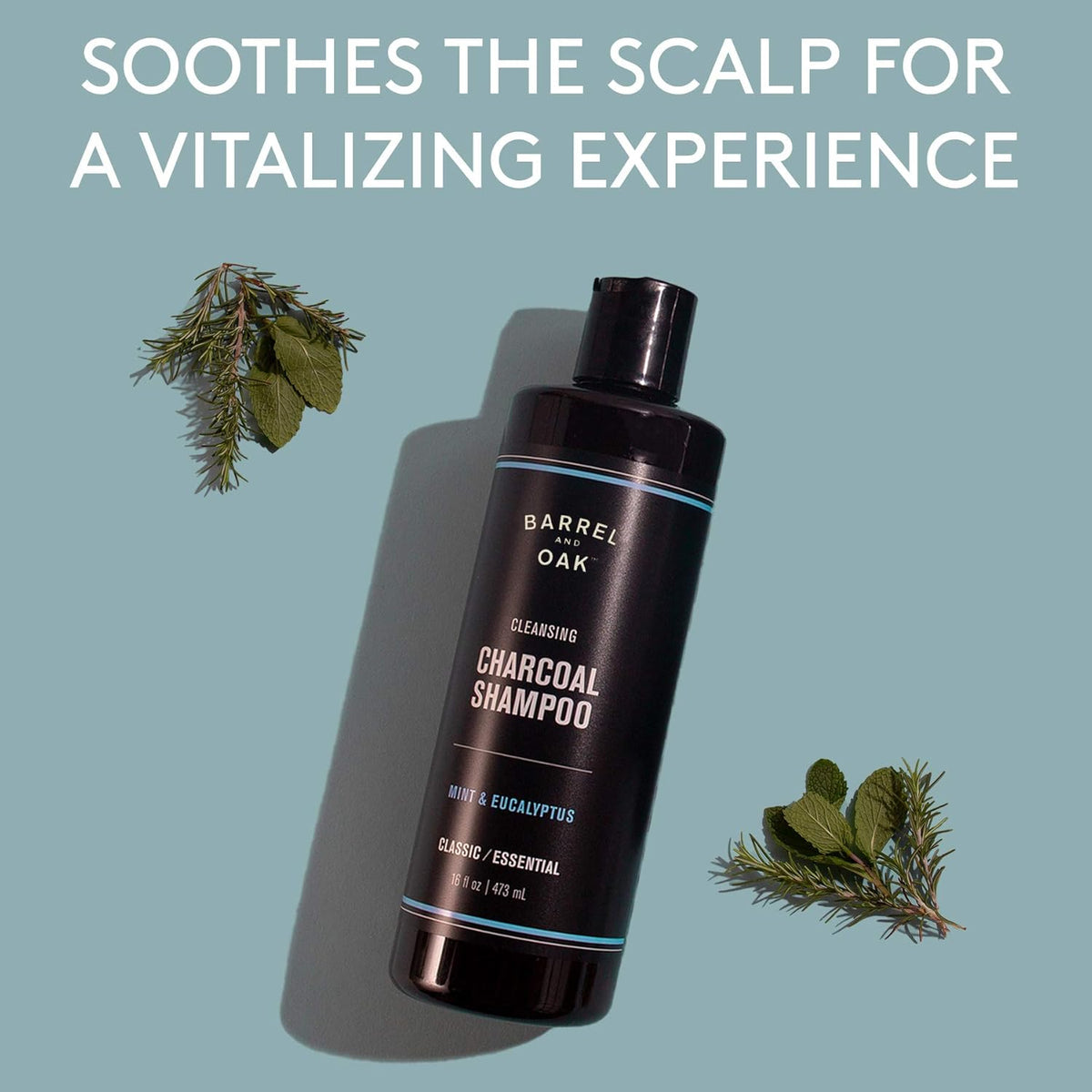 Barrel and Oak - Cleansing Charcoal Shampoo, Clarifying Shampoo, Hair Care for Men, Deep Cleans &
