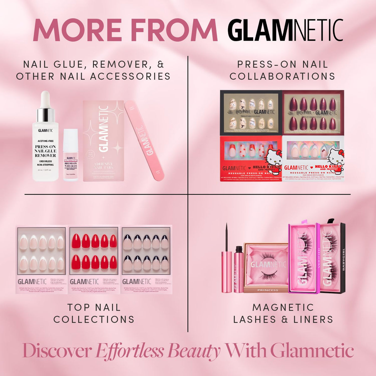 Glamnetic x GLAMZILLA Super Strong Brush On Nail Glue | Brush Tip Applicator, Mess Free, Travel