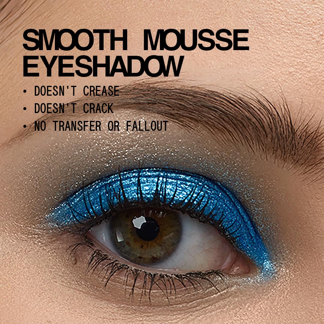 About-face Fractal Glitter Eye Paint Above Santorini – Smudge-Proof, Long-Lasting Liquid Eyeshadow