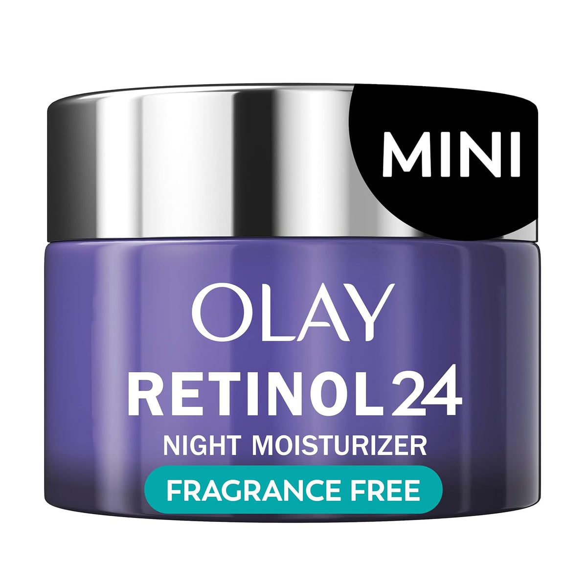 Olay Retinol 24 Face Moisturizer, Anti-Aging Night Cream for Women, Trial Size, Fragrance-Free, Non