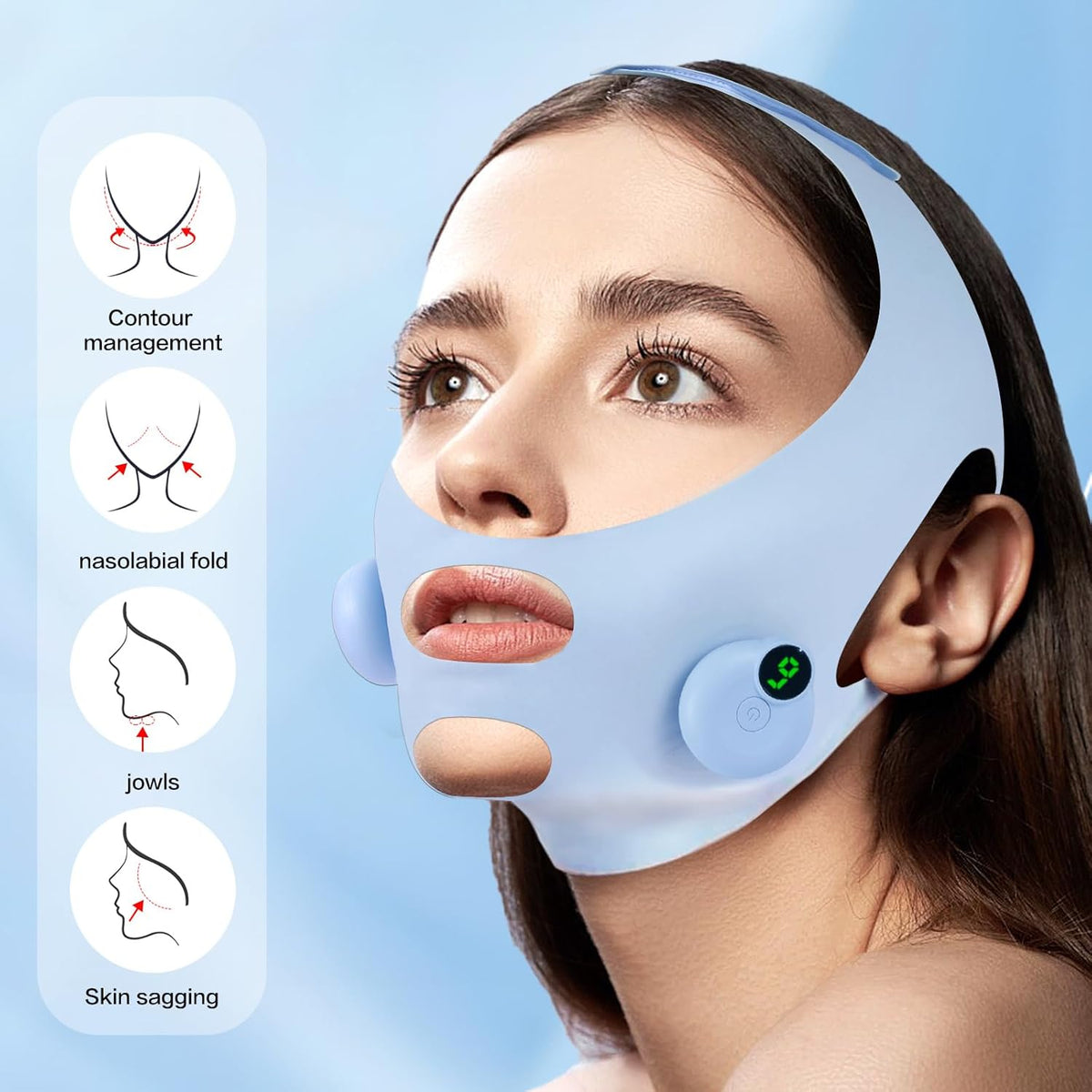V-Shaped Face Machine Double Chin Reducer, Electric Double Chin Reducer & Face Lifting Device with