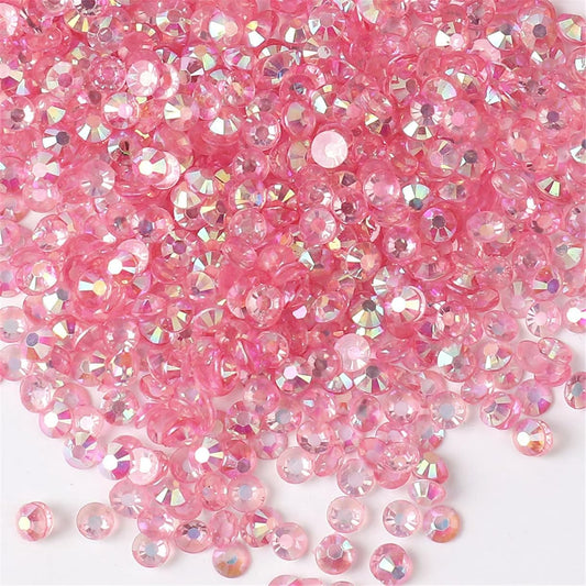 1000 Pieces SS20 5mm Flatback Rhinestones AB Clear Round Gems Crystals for Nail Art DIY Crafts
