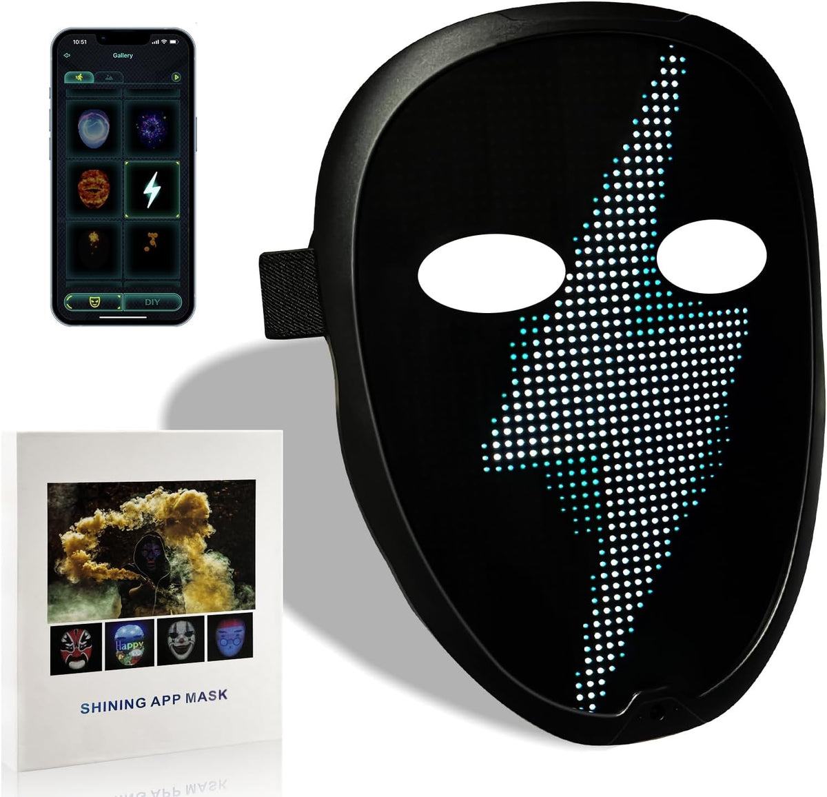 Depointer Life 2023 New Led Mask with Rechargeable Bluetooth-compatible App Controlled