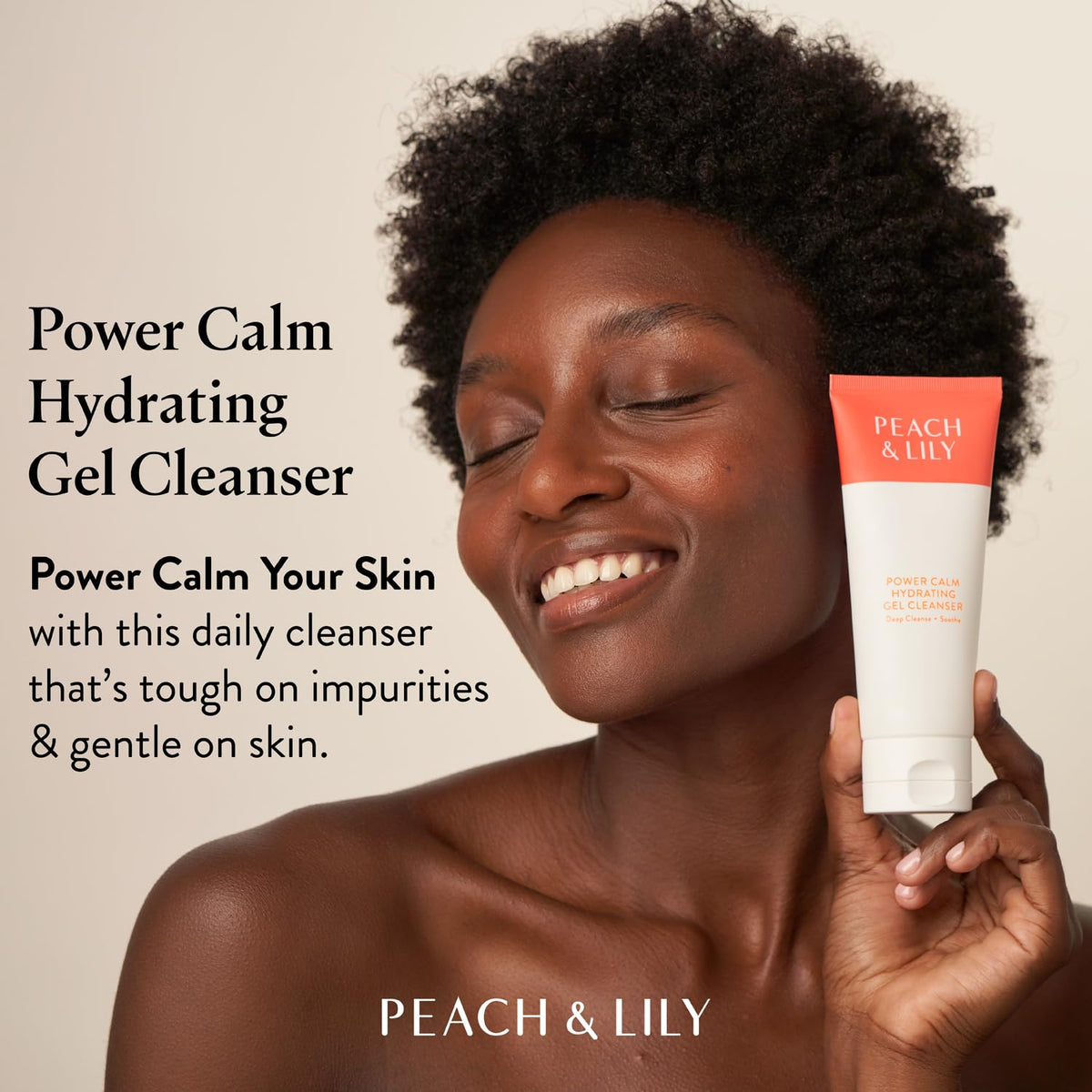 Peach & Lily - Power Calm Hydrating Gel Cleanser - Korean Skincare Face Wash - Dry, Normal, & Oily