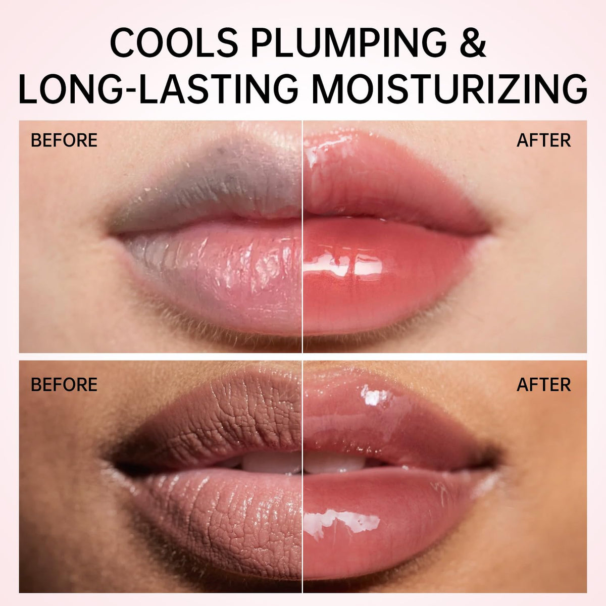Catkin Lip Plumper Gloss, Tinted Lip Serum with Hyaluronic Acid & Jojoba Oil, Non-sticky Volumizing