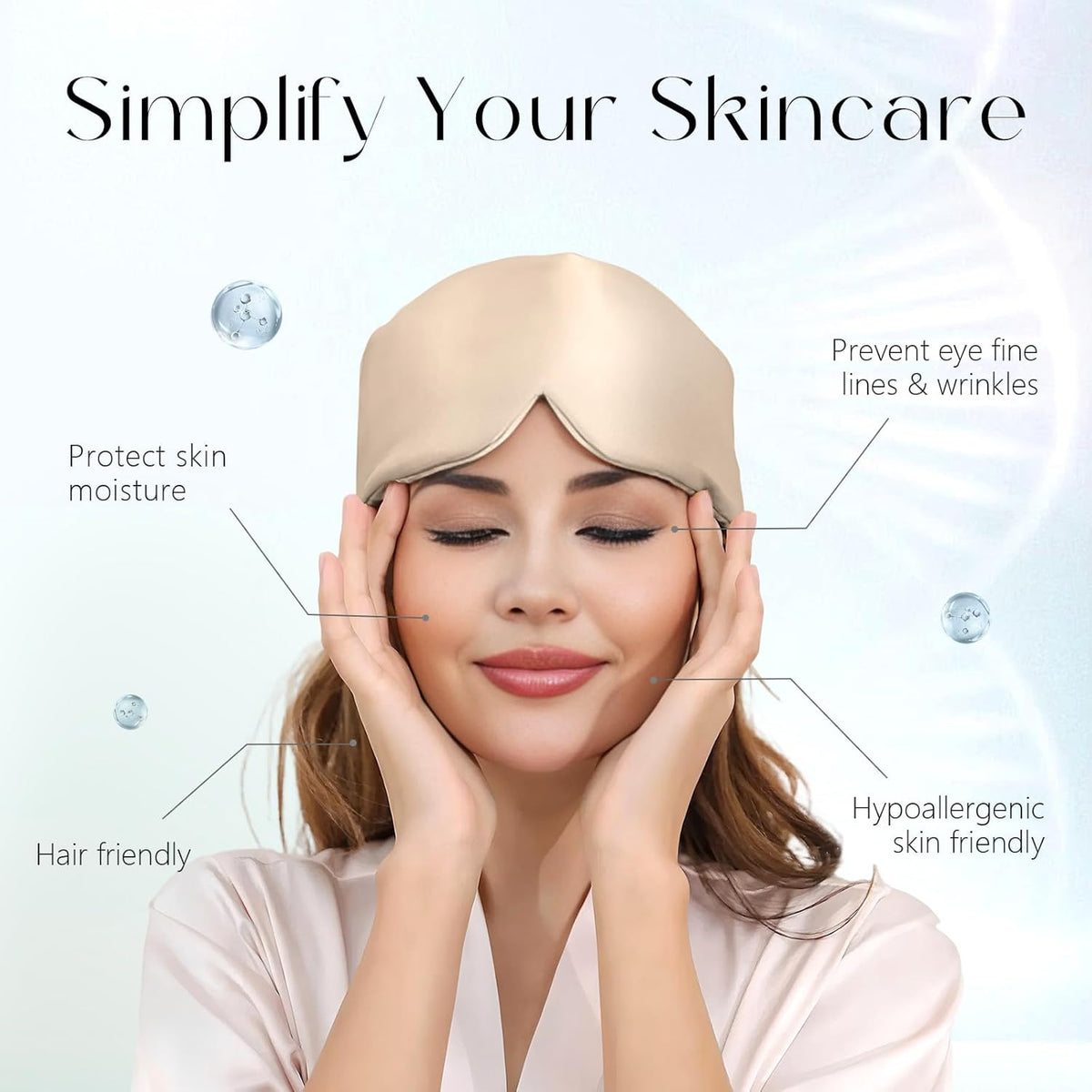 ZIMASILK 100% 22 Momme Mulberry Silk Sleep Mask - Full Silk Filled, Ultra-Soft & Breathable