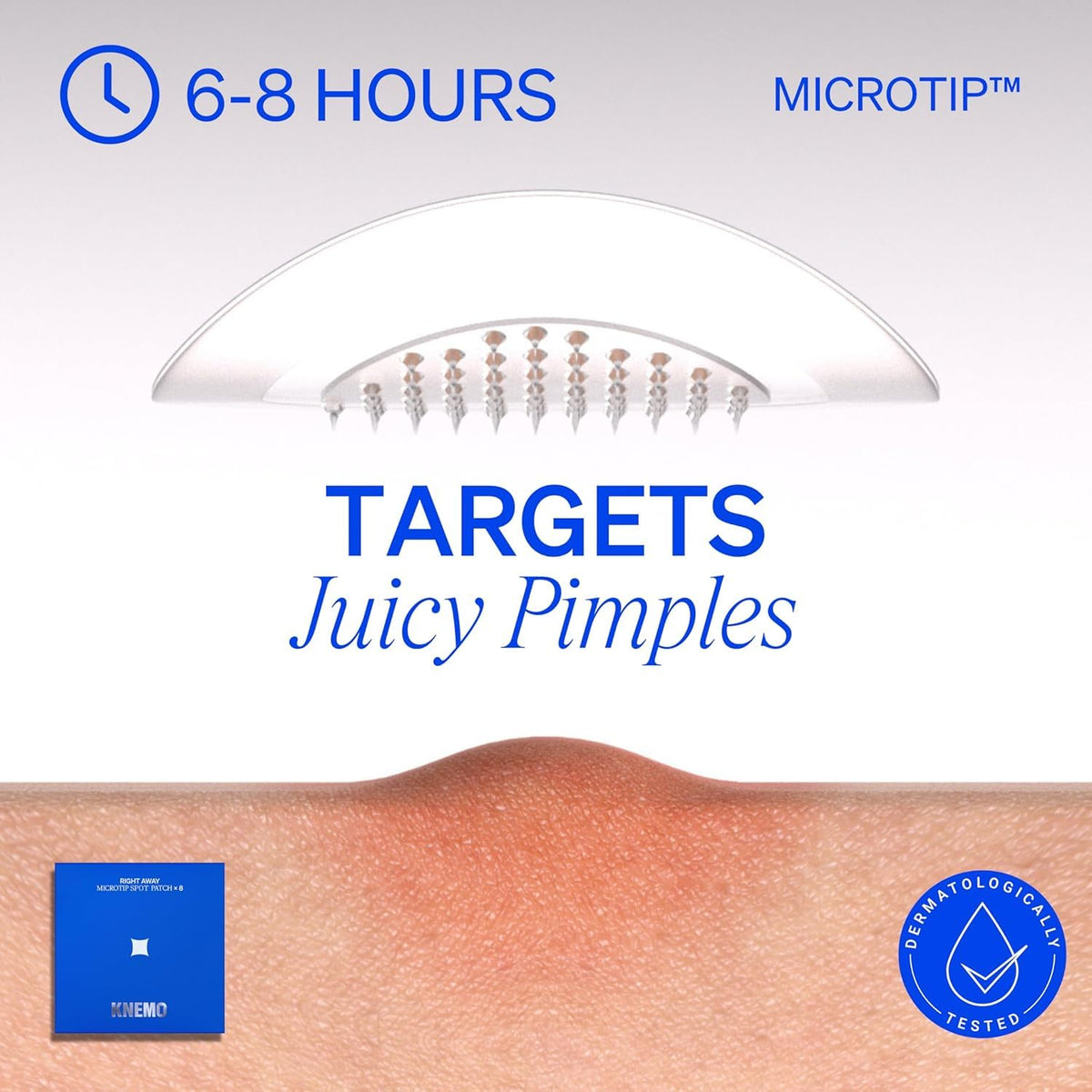 RIGHT AWAY Microtip Hydrocolloid Acne Pimple Patch for Early Stage Zits and Hidden Blemish (8